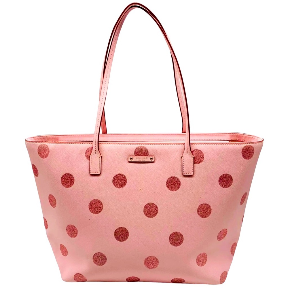 Kate Spade Pink Polka Dot Tote Pocketbook
